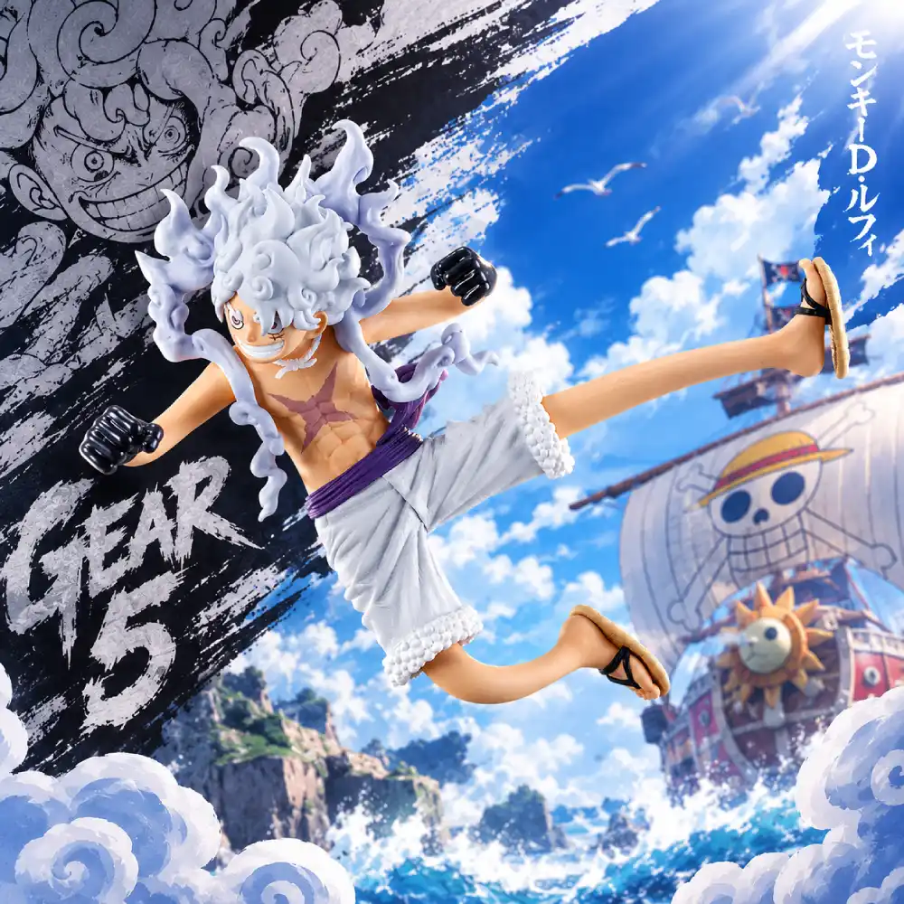 Anime Figure Banpresto Senkozekkei One Piece Gear 5 Monkey D. Luffy anime figure — photo 2