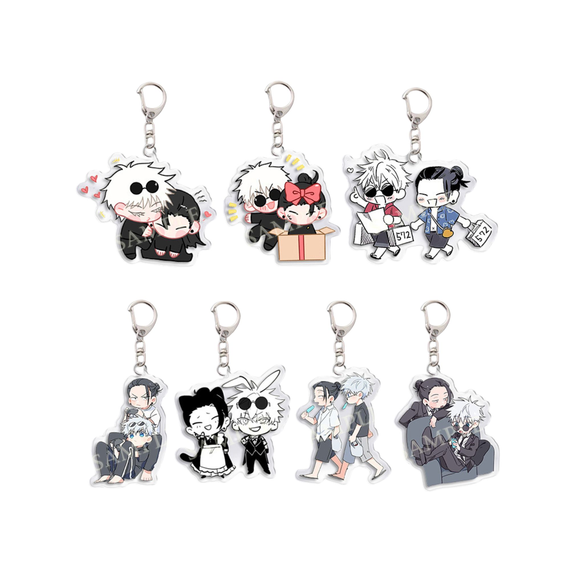 Anime Keychains Anime Keychain Jujutsu Kaisen  Gojo Satoru and Geto Suguru